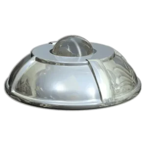 Boya de Aluminio 180 con esfera de vidrio reflectante – señalización vial de alta resistencia y diseño elegante para calles, carreteras y estacionamientos.
