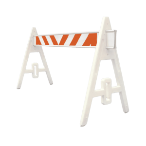 Barrera Modular Sencilla BMS-120, fabricada en PVC, cuenta con reflejantes para mayor visibilidad. Se puede utilizar para delimitar eventos masivos o retenes.