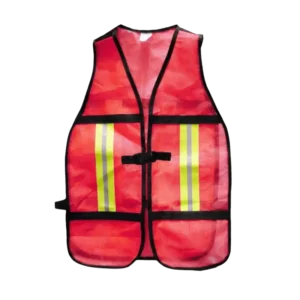 Chaleco de malla con reflejante para seguridad en obras viales y construcción