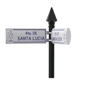Nomenclatura urbana 770N señal de calles con reflejante doble cara